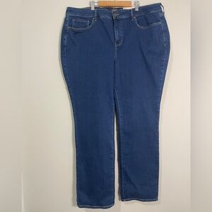 NYDJ Womens Jeans Size 22W Blue Marilyn Straight Quinn Lift & Tuck Denim Bottoms